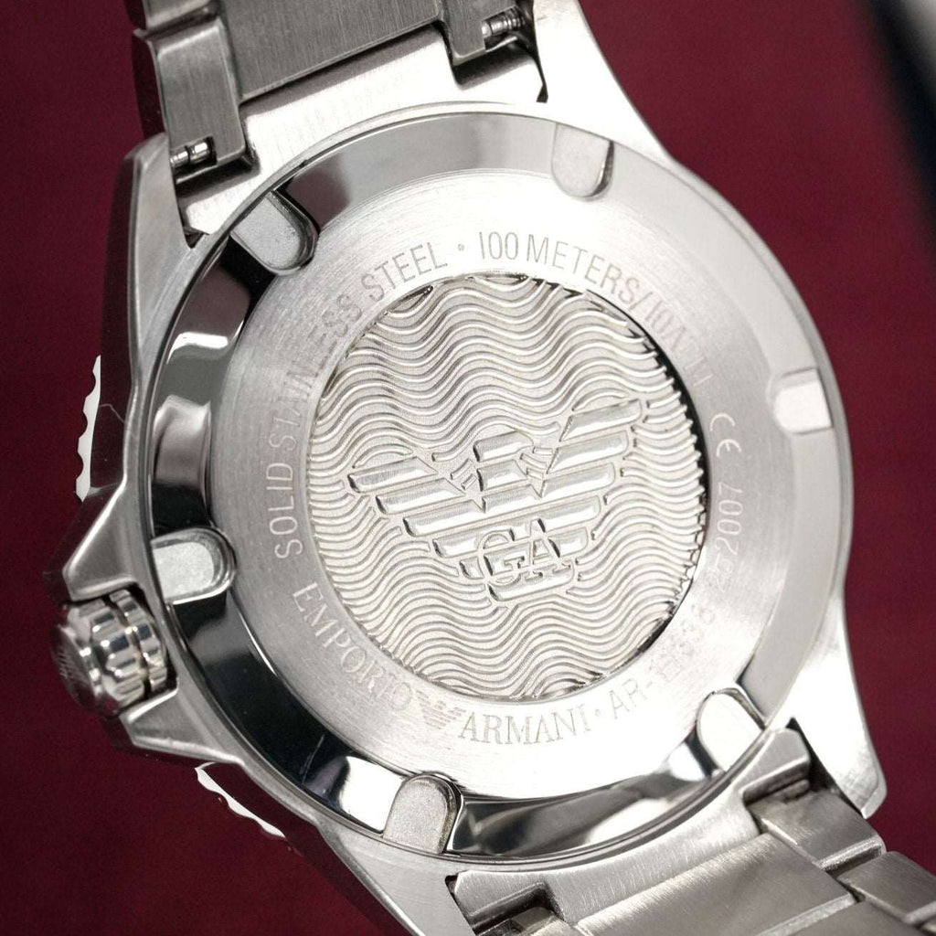 Emporio Armani Ar11338 Men S Diver Steel Watch
