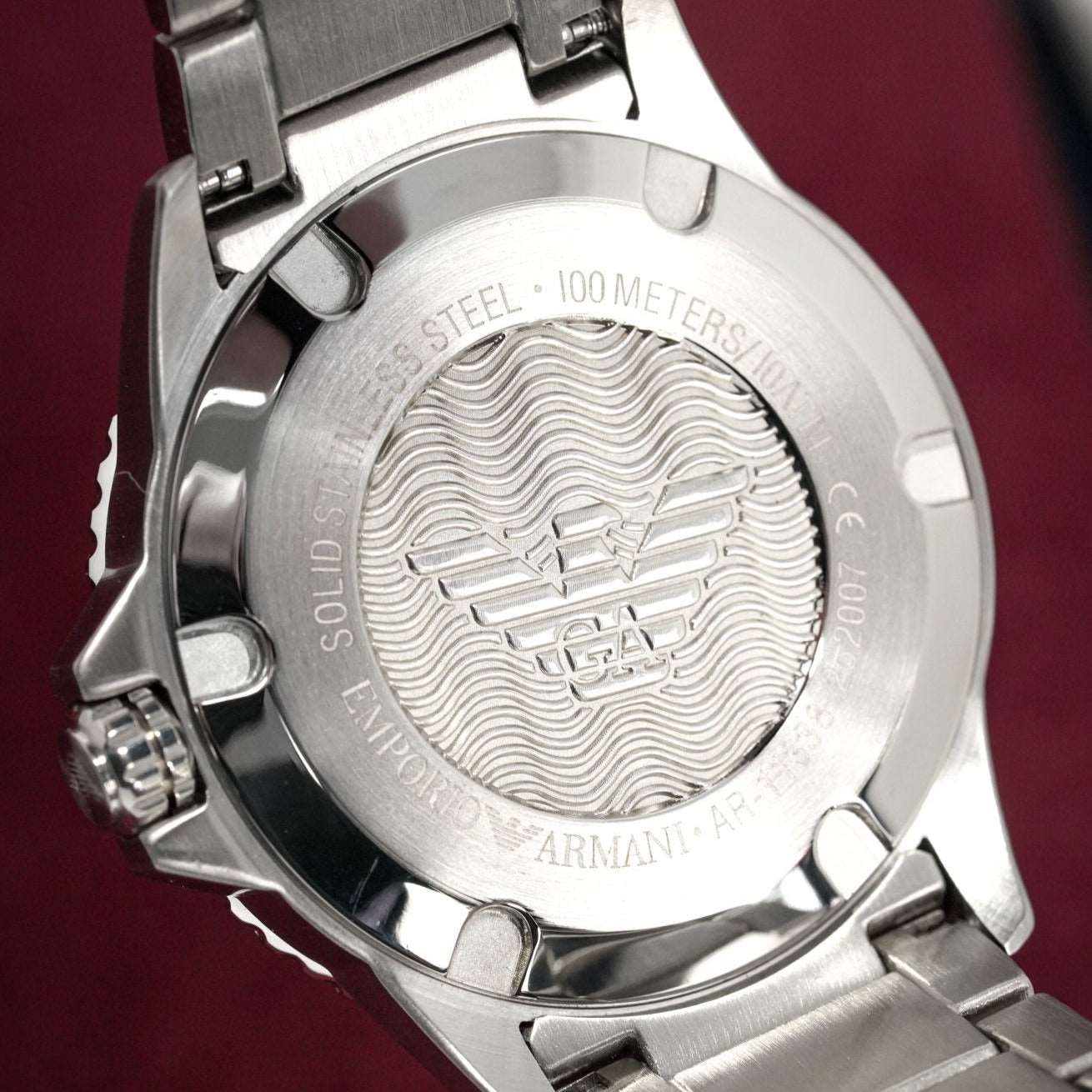 Emporio Armani Ar11338 Men S Diver Steel Watch