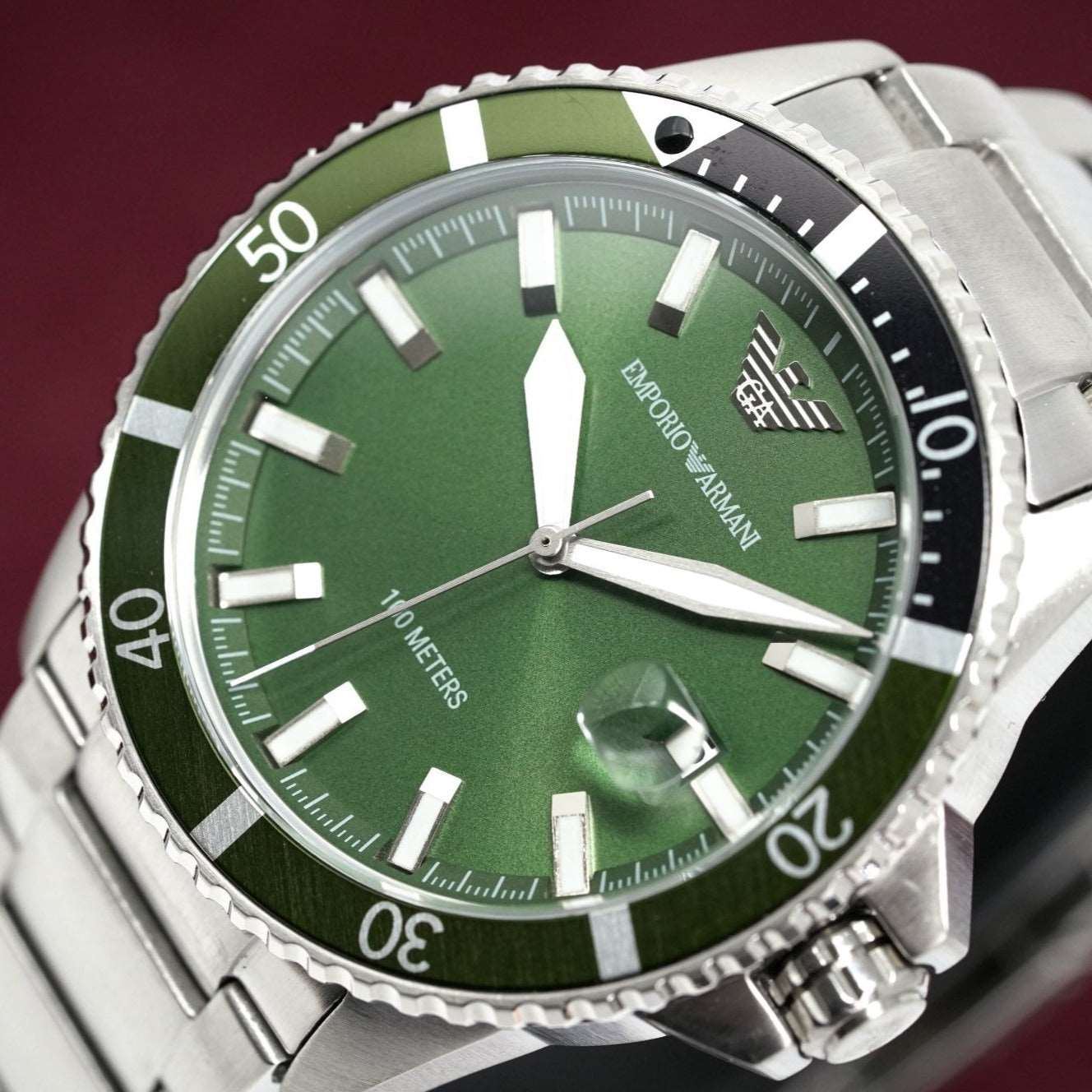 Emporio Armani Ar11338 Men S Diver Steel Watch