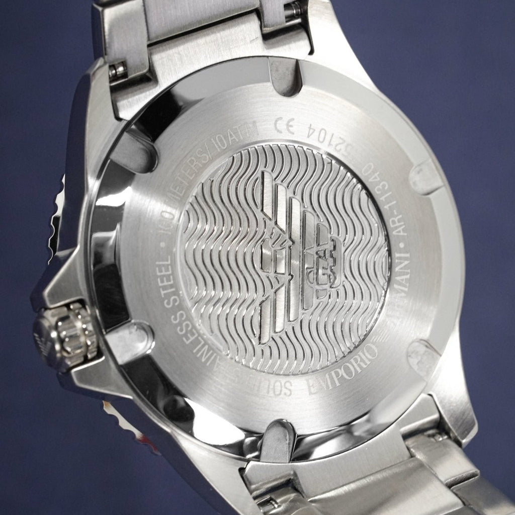 Emporio Armani Ar11340 Men S Diver Two Tone Rose Gold Watch