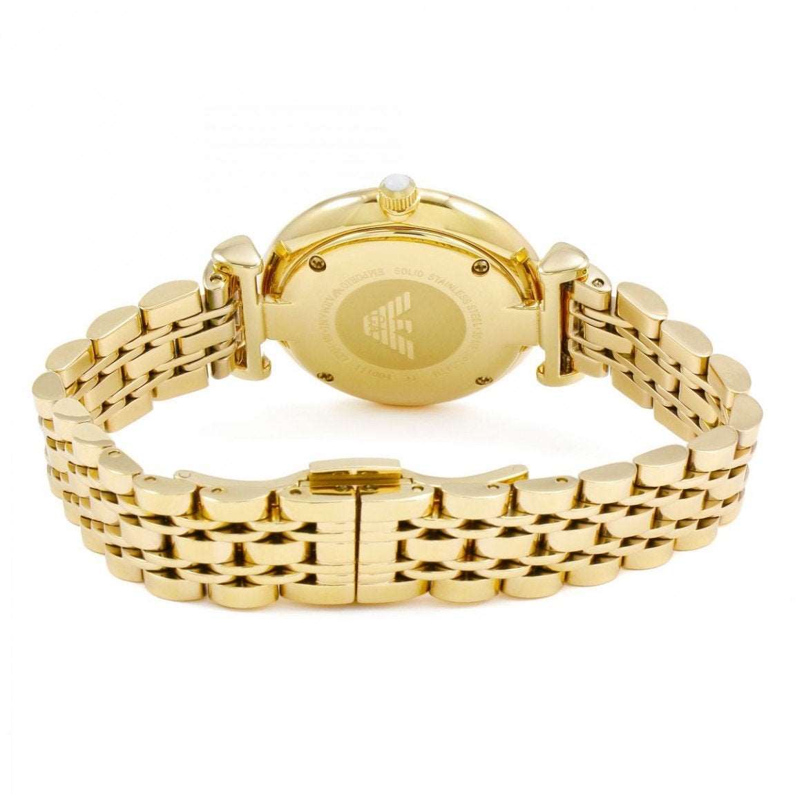 Emporio Armani Ar1907 Ladies Mother Of Pearl Gold Watch