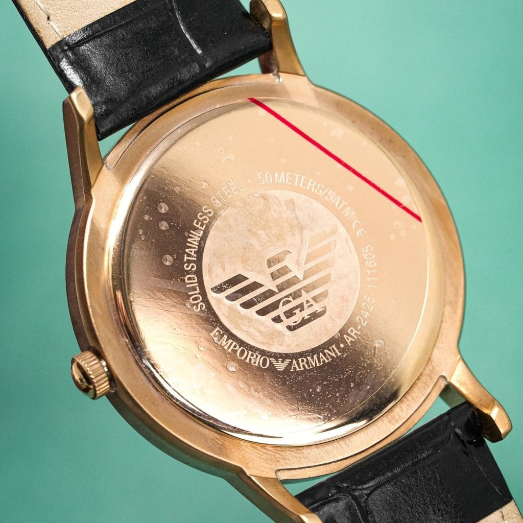 Emporio Armani Ar2425 Men S Renato Rose Gold Pvd Watch