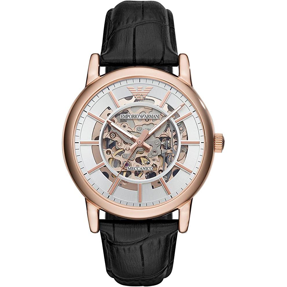 Emporio Armani Ar60007 Men S Skeleton Black Watch