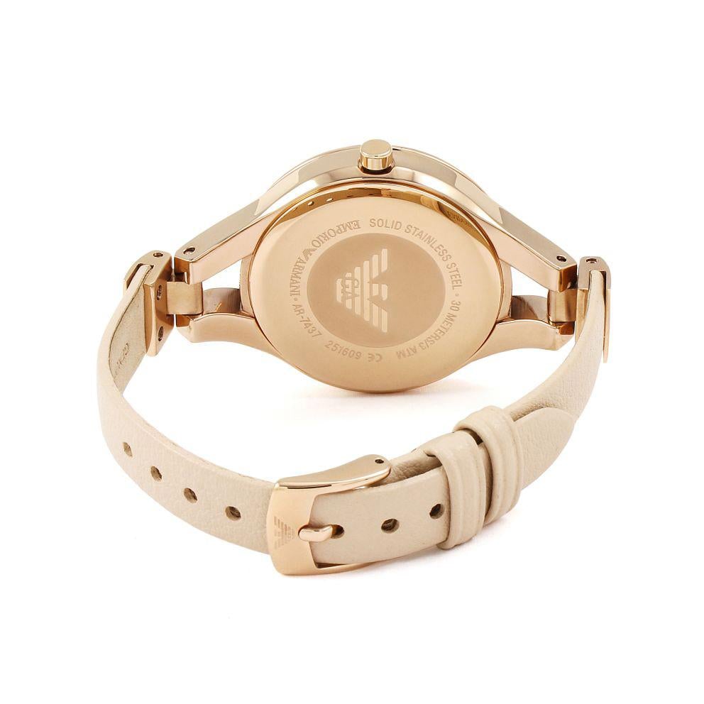 Emporio Armani Ar7437 Ladies Rose Gold Watch