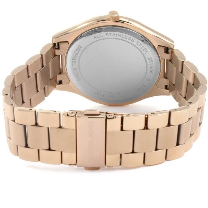 Michael Kors Mk3197 Ladies Slim Runway Rose Gold Watch