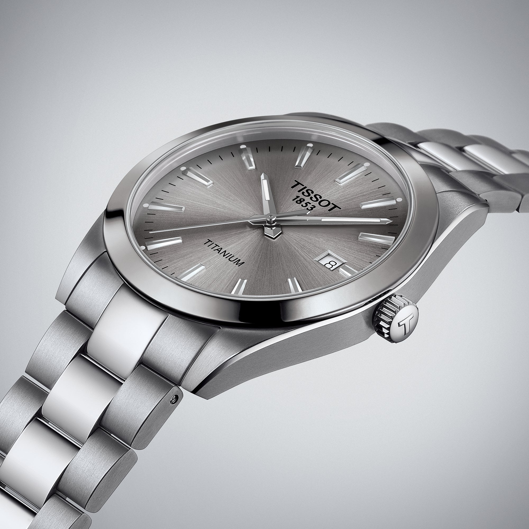 Tissot Gentleman Titanium Mens Grey Watch T1274104408100