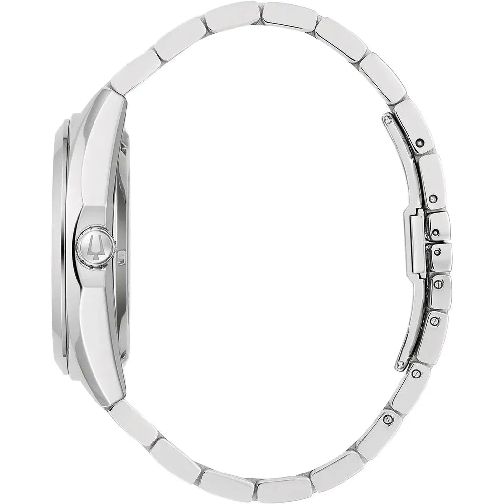 Bulova Surveyor Auto Mens Silver Watch 96a274