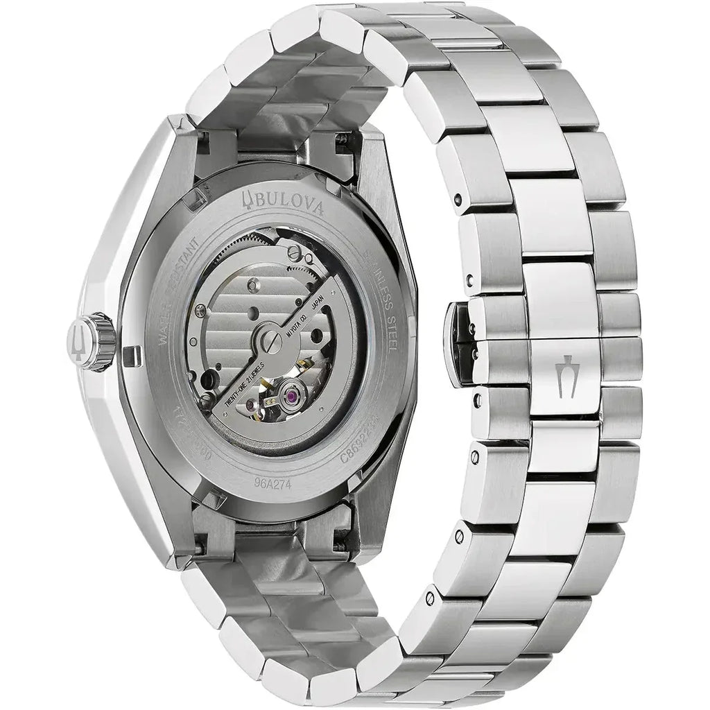 Bulova Surveyor Auto Mens Silver Watch 96a274
