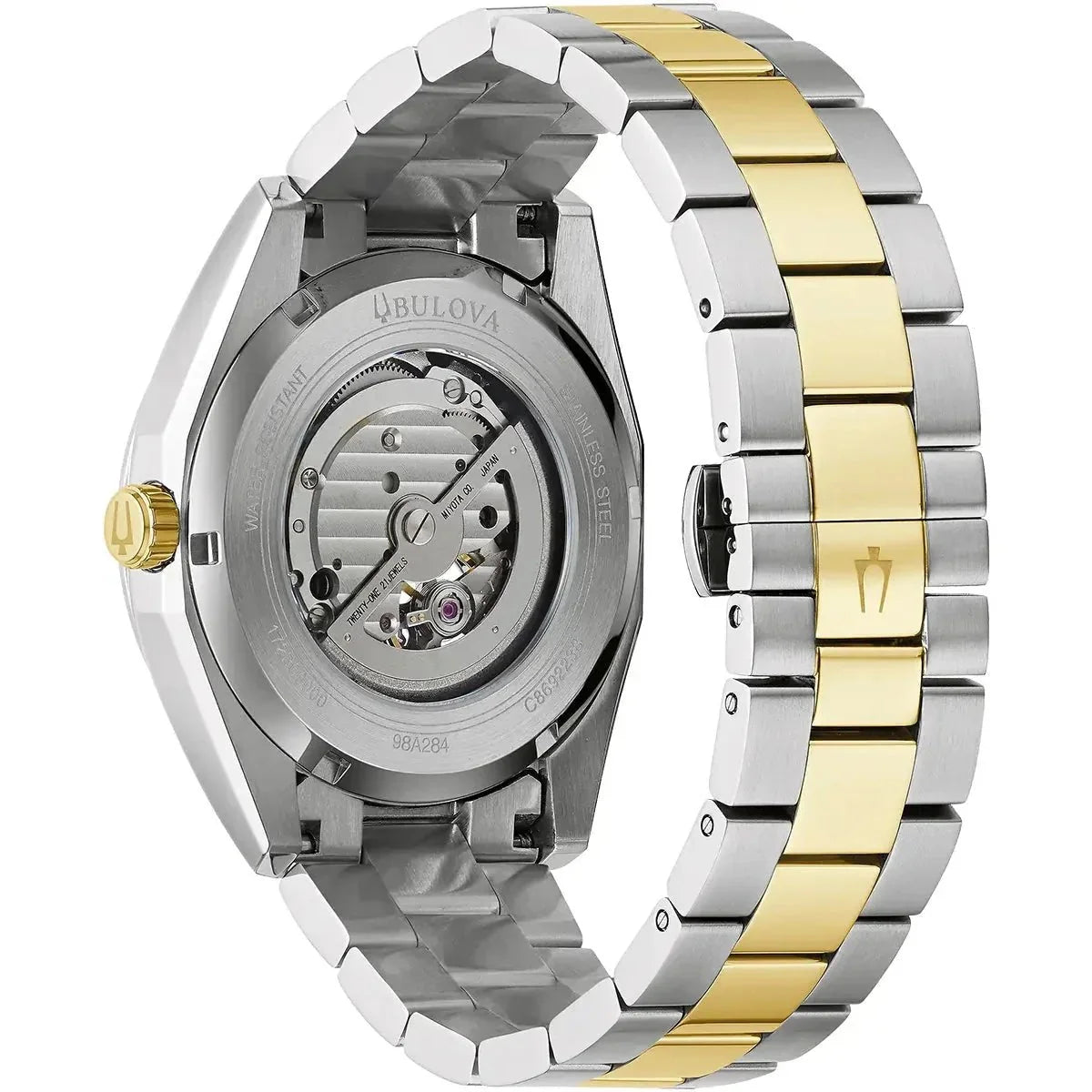 Bulova Surveyor Auto Mens Two Tone Watch 98a284