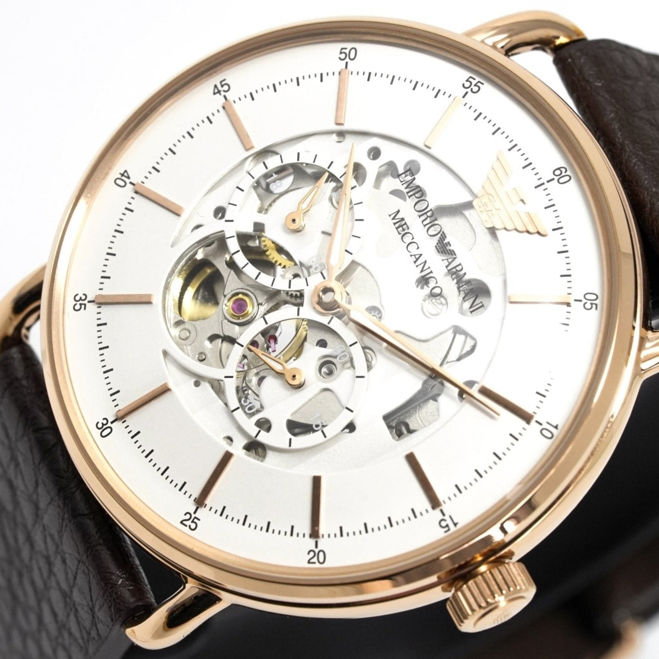 Emporio Armani Ar60027 Men S Automatic Meccanico Skeleton Watch