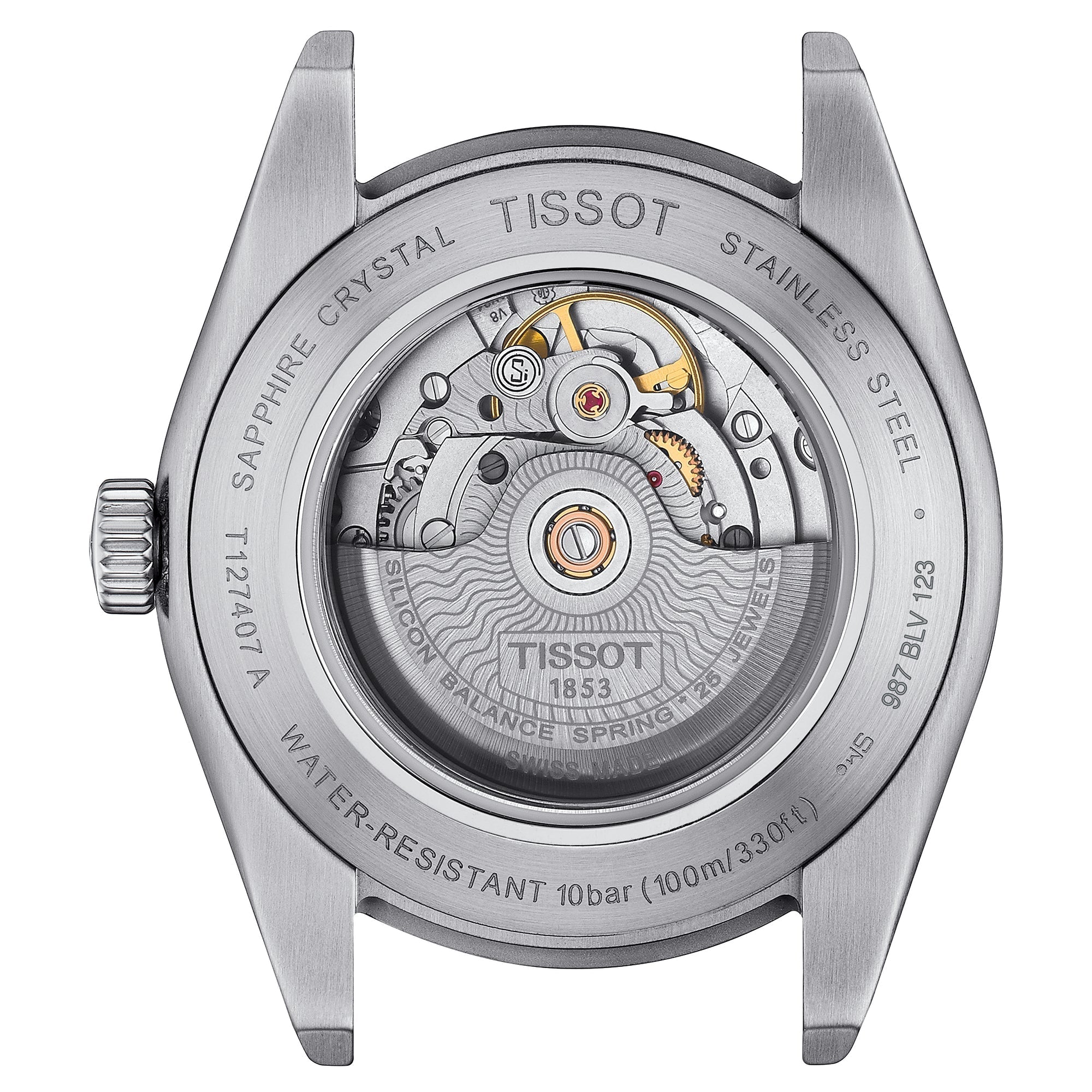 Tissot Gentleman Powermatic 80 Silicium Mens Green Watch T1274071109101