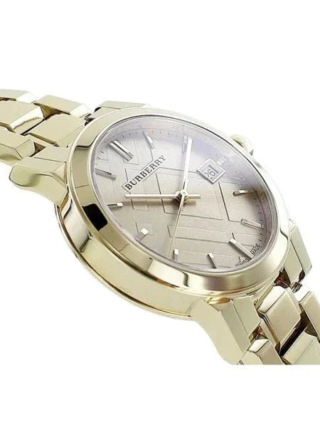 Burberry Ladies Watch The City Yellow Gold Bu9134