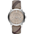 Burberry Mens Watch Chronograph The City Smoke Check Bu9361