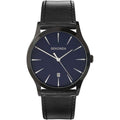 SEKONDA Men's Blue Dial Analogue Display Black PU Strap Watch 3536