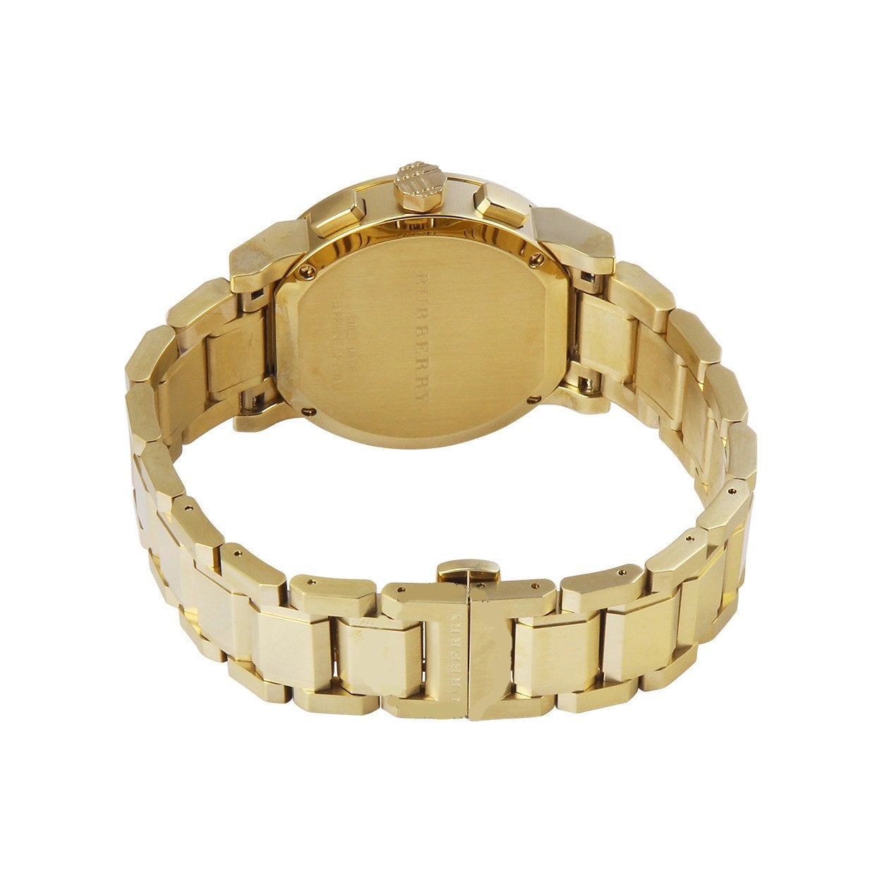 Ladies Gold Tone Stainless Steel Chronograph Burberry Watch Bu9753