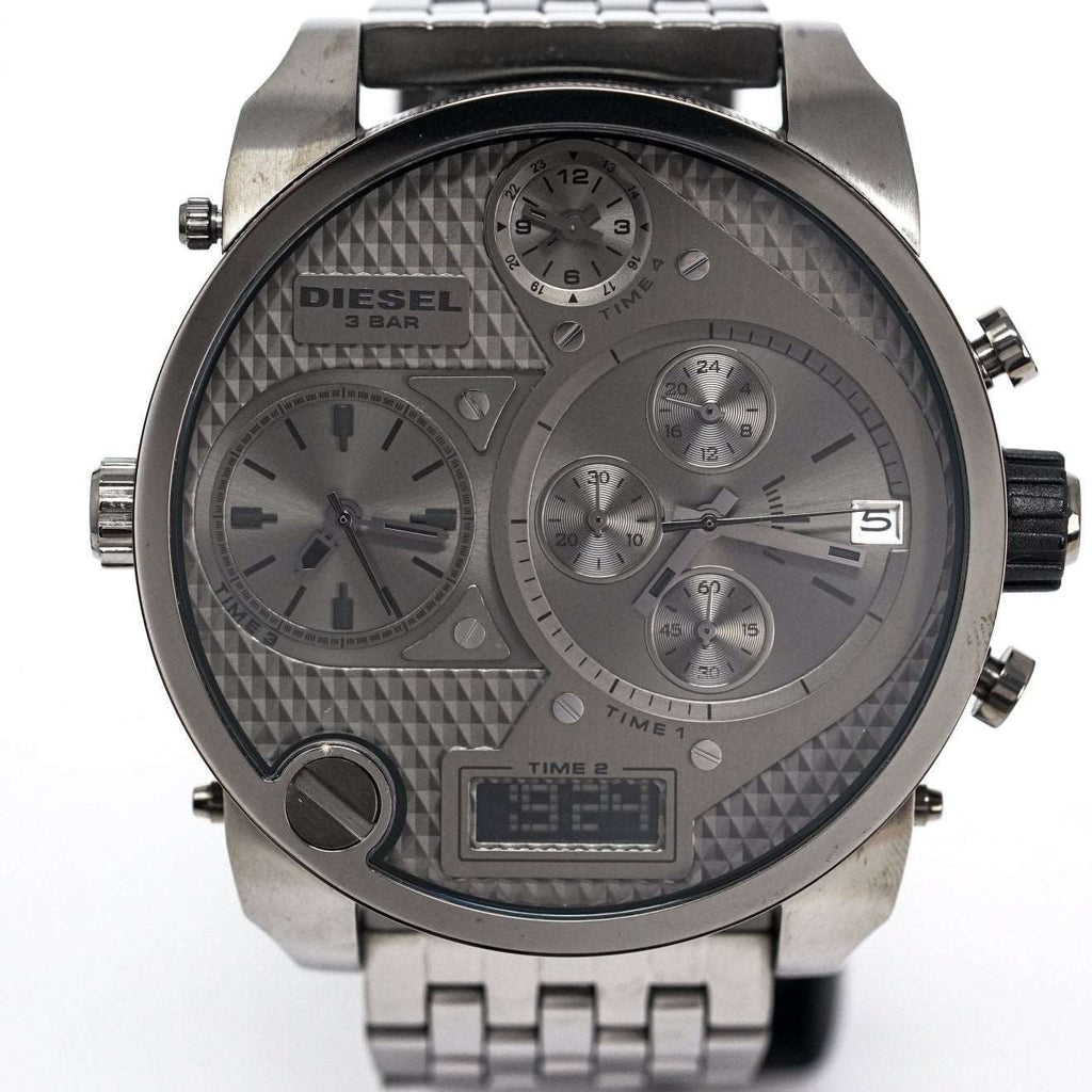 Diesel Dz7247 Men S Chronograph Big Daddy Gun Metal Watch