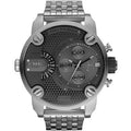 Diesel Dz7259 Men S Chronograph Little Daddy Black Silver Watch