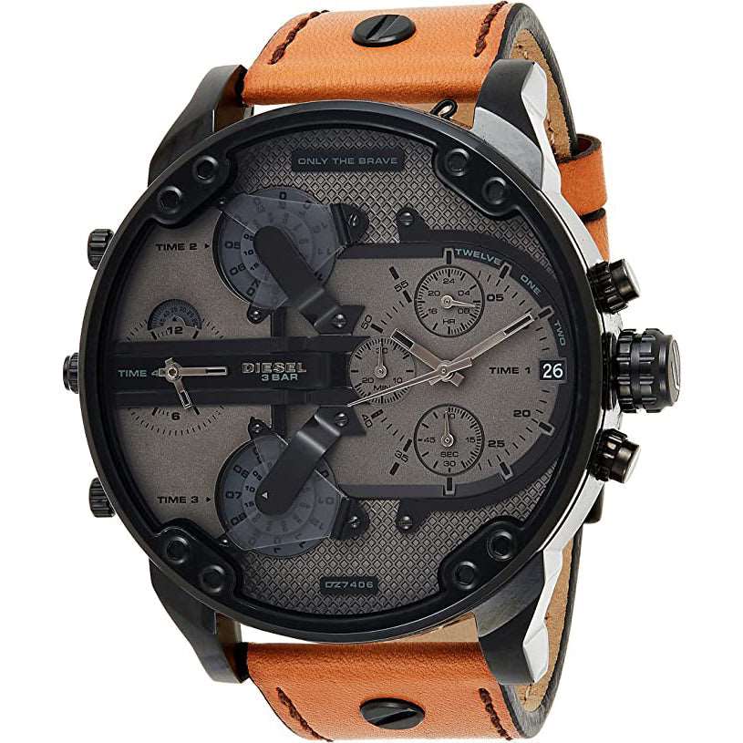 Diesel Dz7406 Men S Chronograph Mr Daddy 2 0 Brown Watch