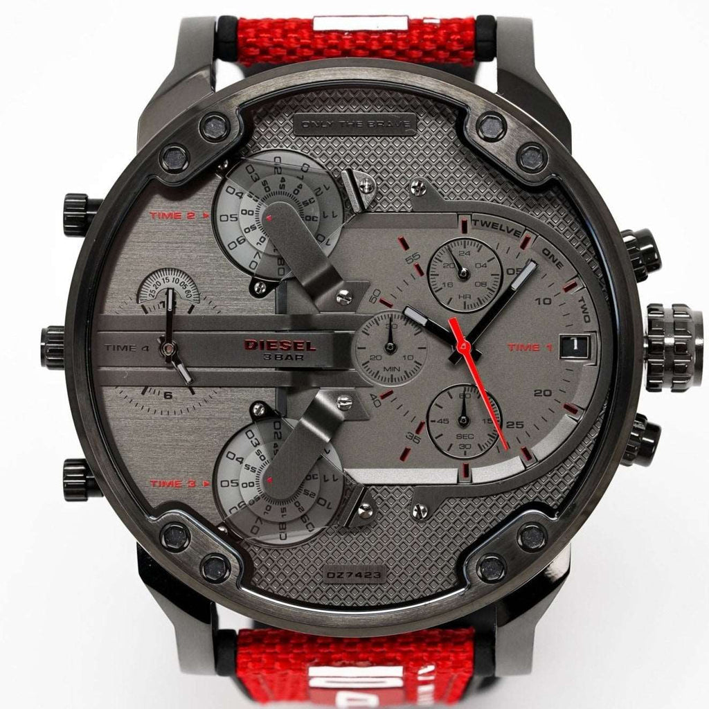 Diesel Dz7423 Men S Chronograph Mr Daddy 2 0 Red Watch