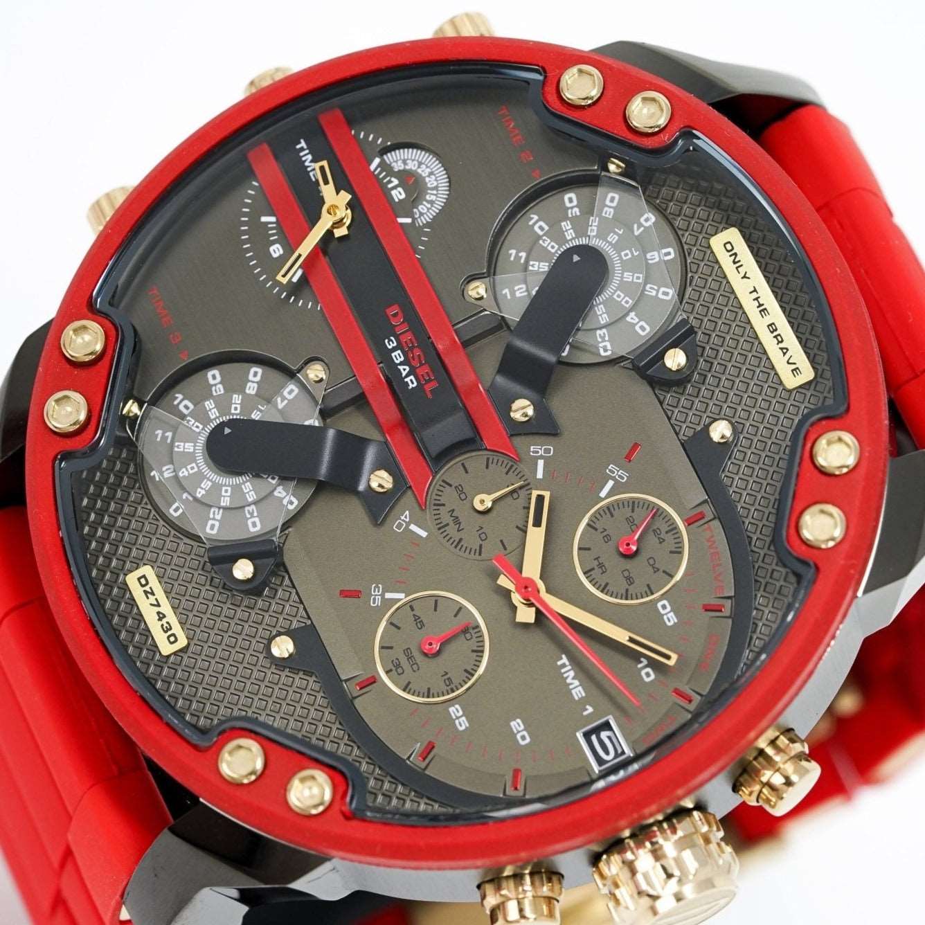 Diesel Dz7430 Men S Chronograph Mr Daddy 2 0 Red Watch