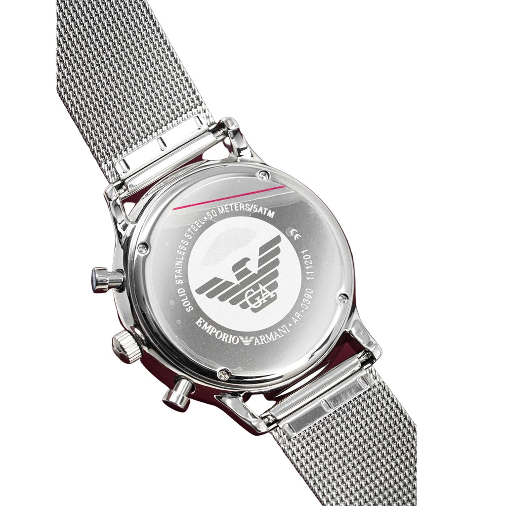 Emporio Armani Ar0390 Men S Chronograph Steel Watch