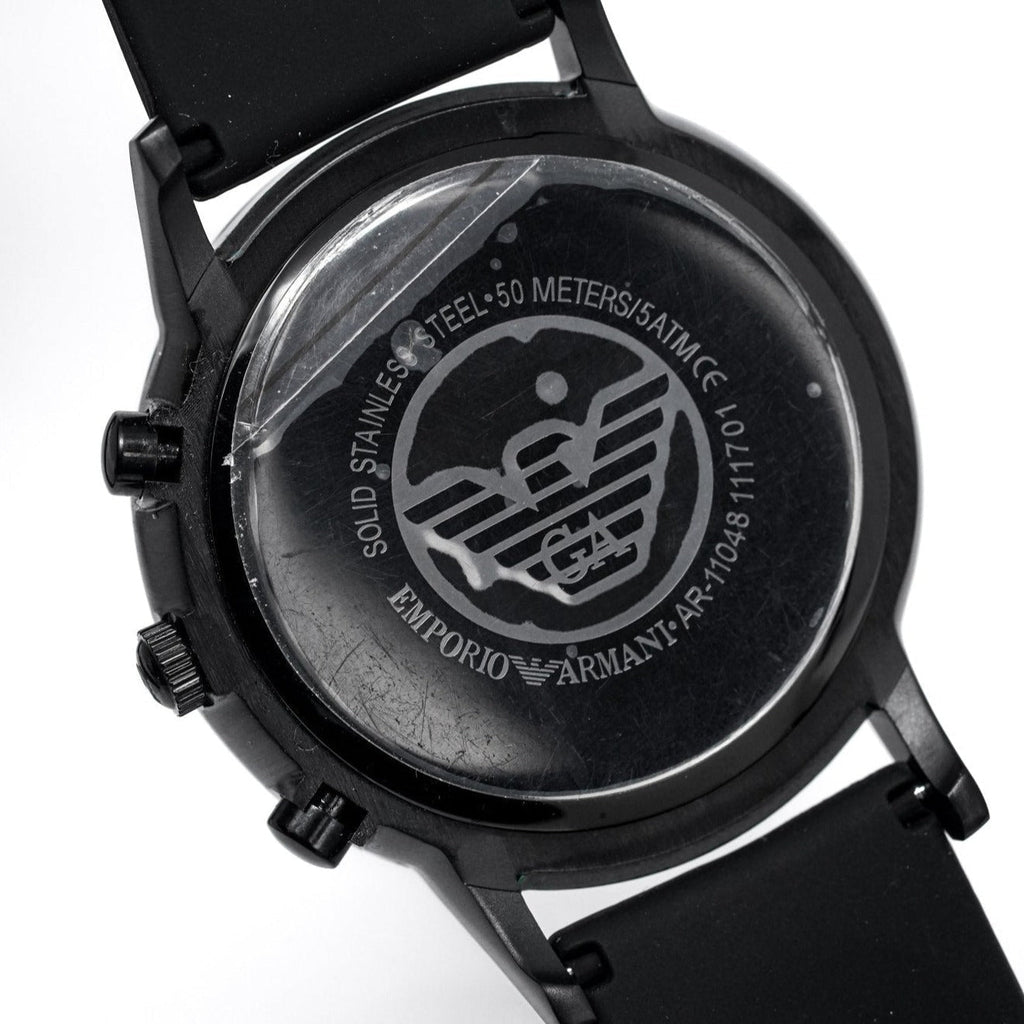 Emporio Armani Ar11048 Men S Luigi Chronograph Black Pvd Watch