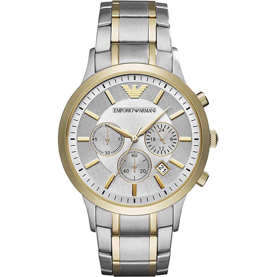Emporio Armani Ar11076 Men S Two Tone Chronograph Watch