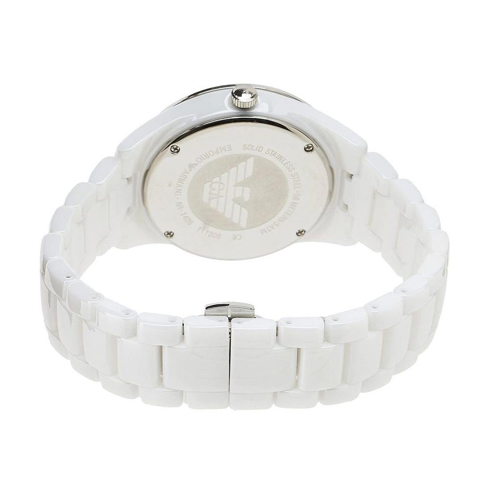 Emporio Armani Ar1456 Ladies White Crystal Watch