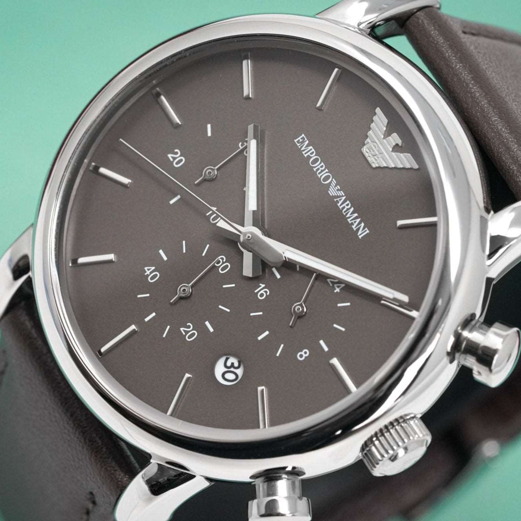 Emporio Armani Ar1734 Men S Luigi Chronograph Brown Watch