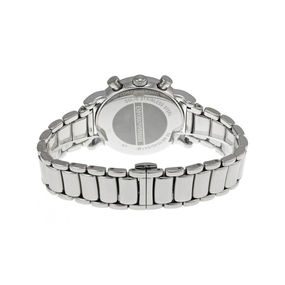 Emporio Armani Ar1853 Men S Silver Chronograph Watch