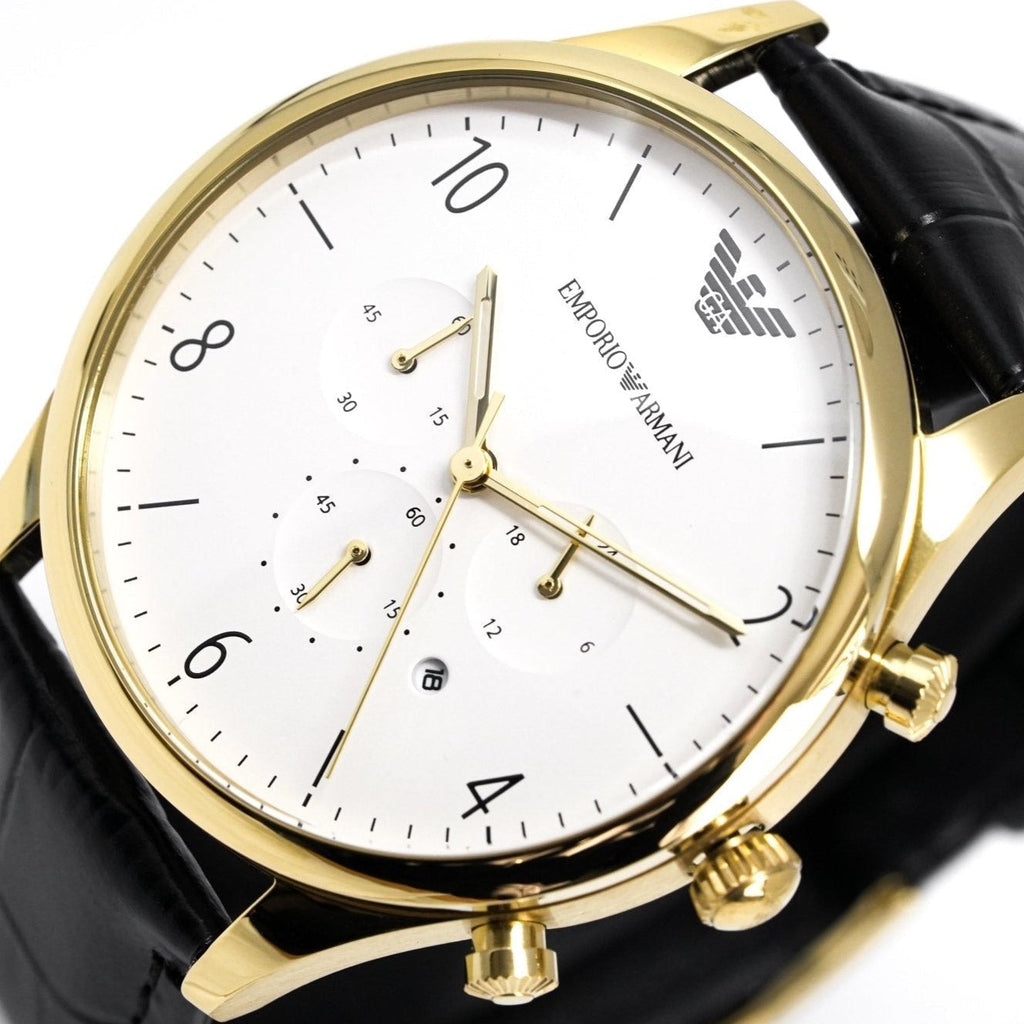 Emporio Armani Ar1892 Men S Chronograph Gold Pvd Watch