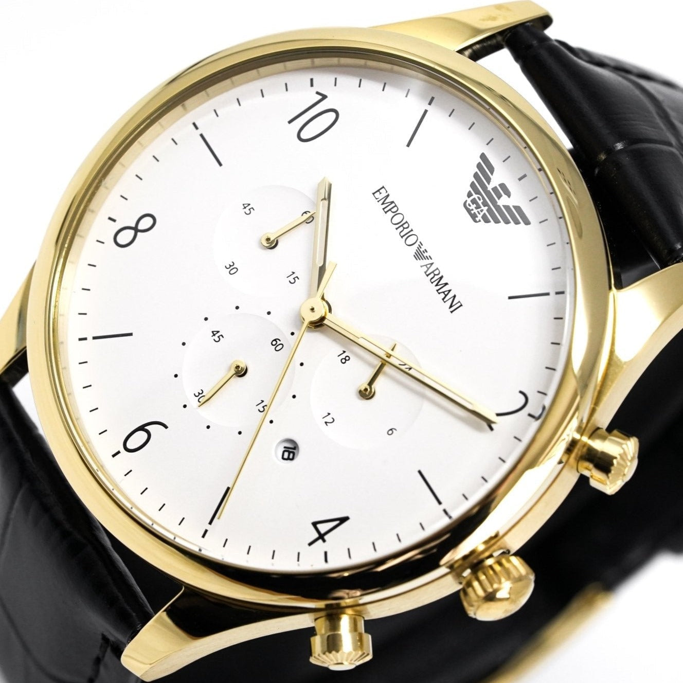 Emporio Armani Ar1892 Men S Chronograph Gold Pvd Watch