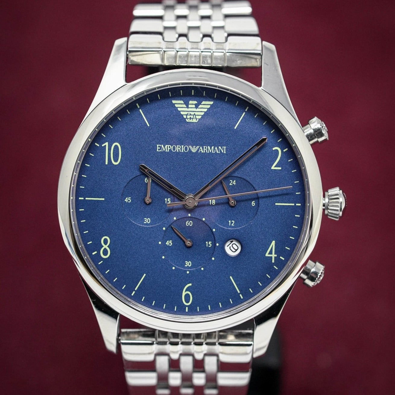 Emporio Armani Ar1942 Men S Chronograph Steel Watch
