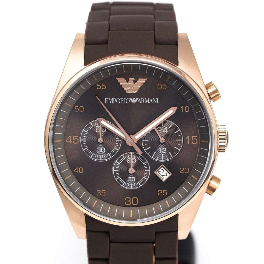 Emporio Armani Ar5891 Ladies Chronograph Brown Watch