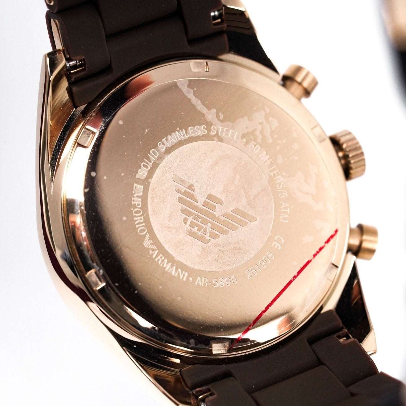 Emporio Armani Ar5891 Ladies Chronograph Brown Watch
