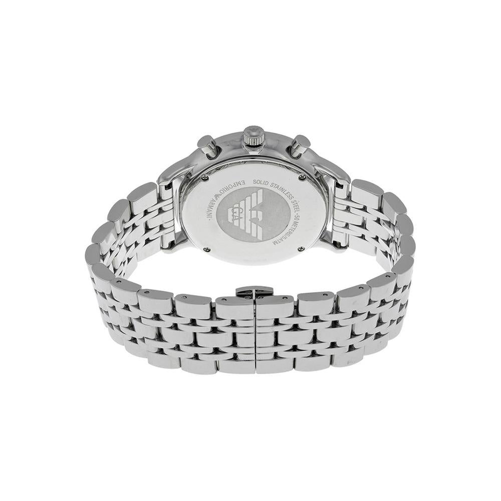 Emporio Armani Ar80009 Men S Silver Chronograph Watch
