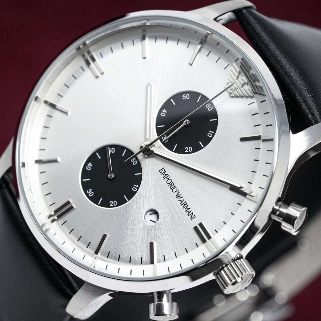 Emporio Armani Men S Ar0385 Chronograph Watch Black Watch