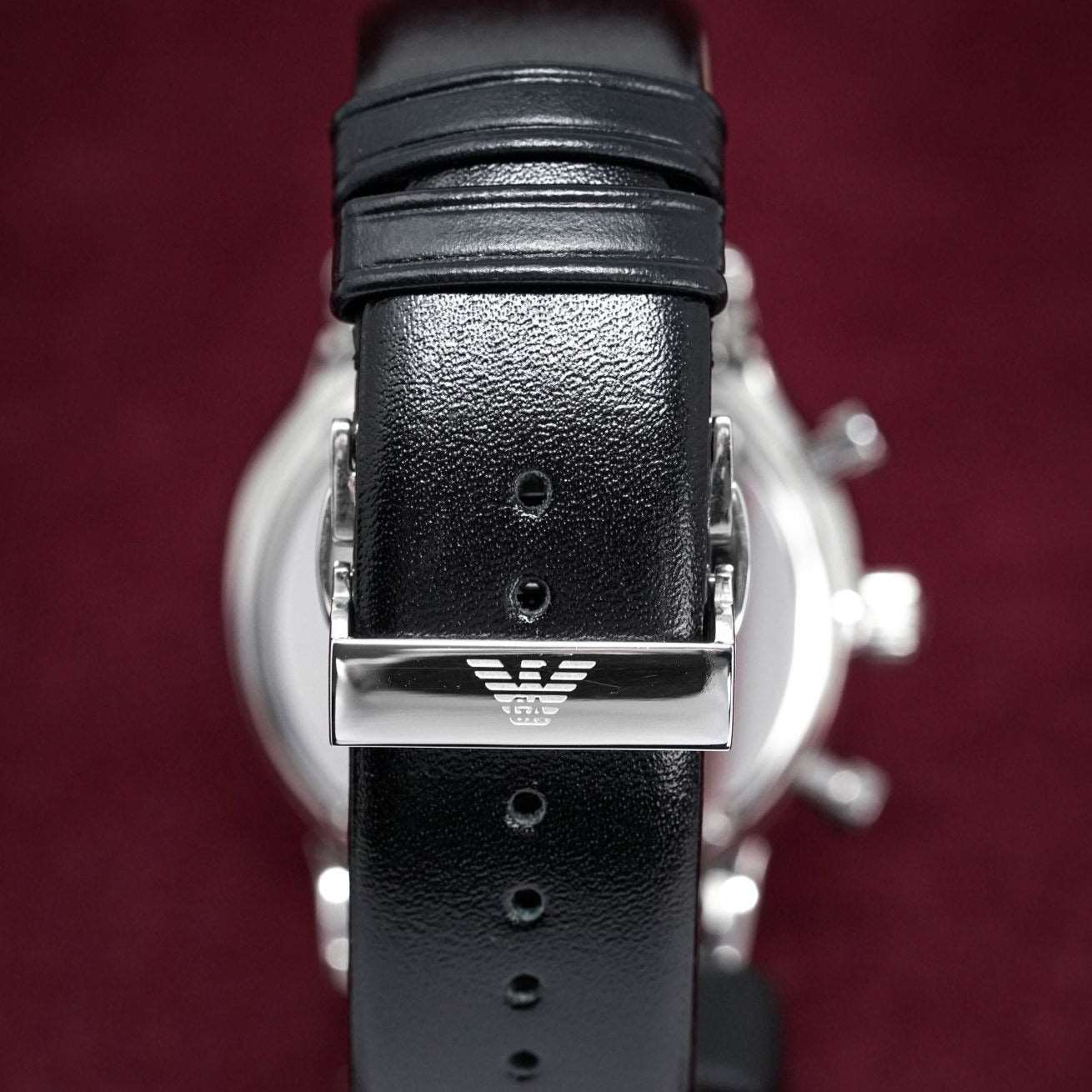Emporio Armani Men S Ar0385 Chronograph Watch Black Watch