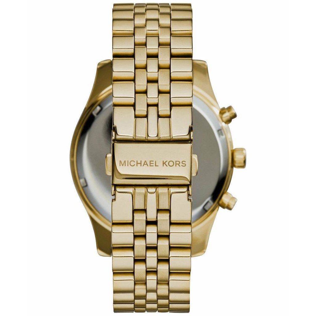 Michael Kors Mk8286 Men S Lexington Gold Tone Chronograph Watch