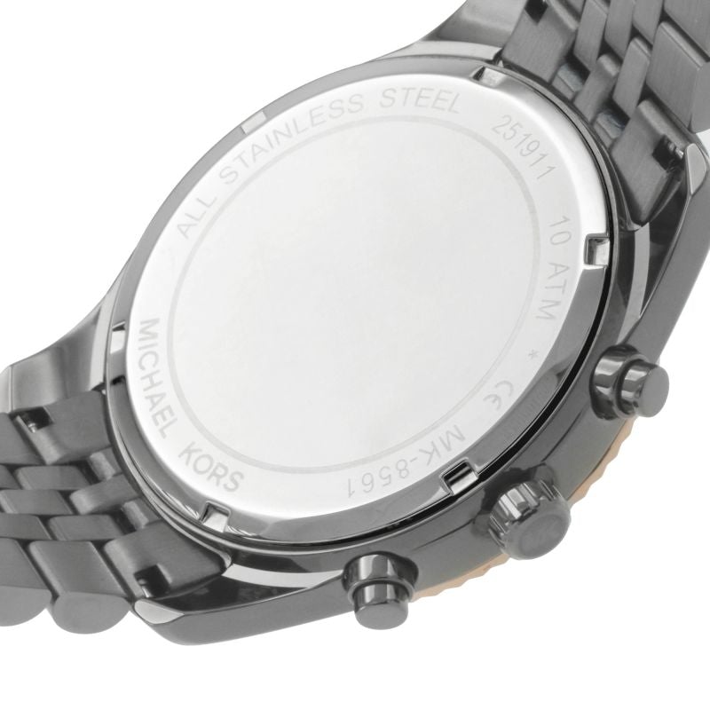 Michael Kors Mk8561 Men S Lexington Chronograph Dark Two Tone Watch