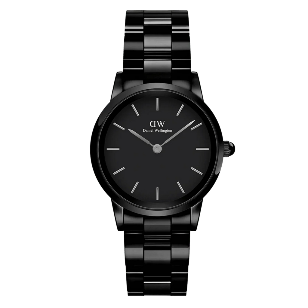 Daniel Wellington Mens Black Iconic Link Ceramic Watch Dw00100414