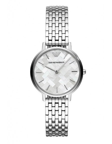 Emporio Armani Mother Of Pearl Dial Silver Steel Strap Watch For Women Ar11112
