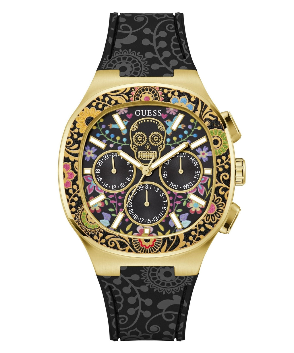 Gents Catrin Gold Tone Silicone Watch Gw0784g1