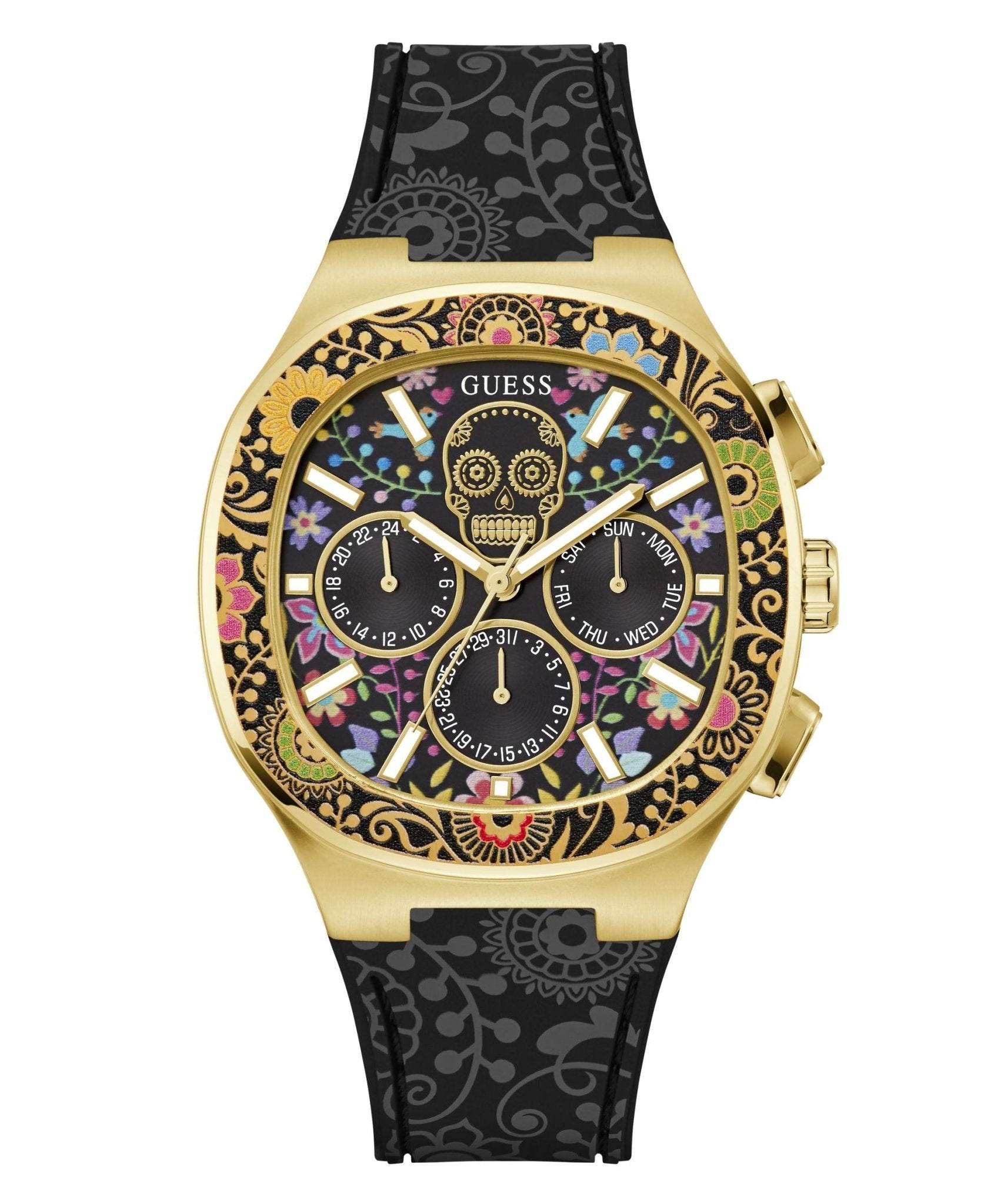 Gents Catrin Gold Tone Silicone Watch Gw0784g1