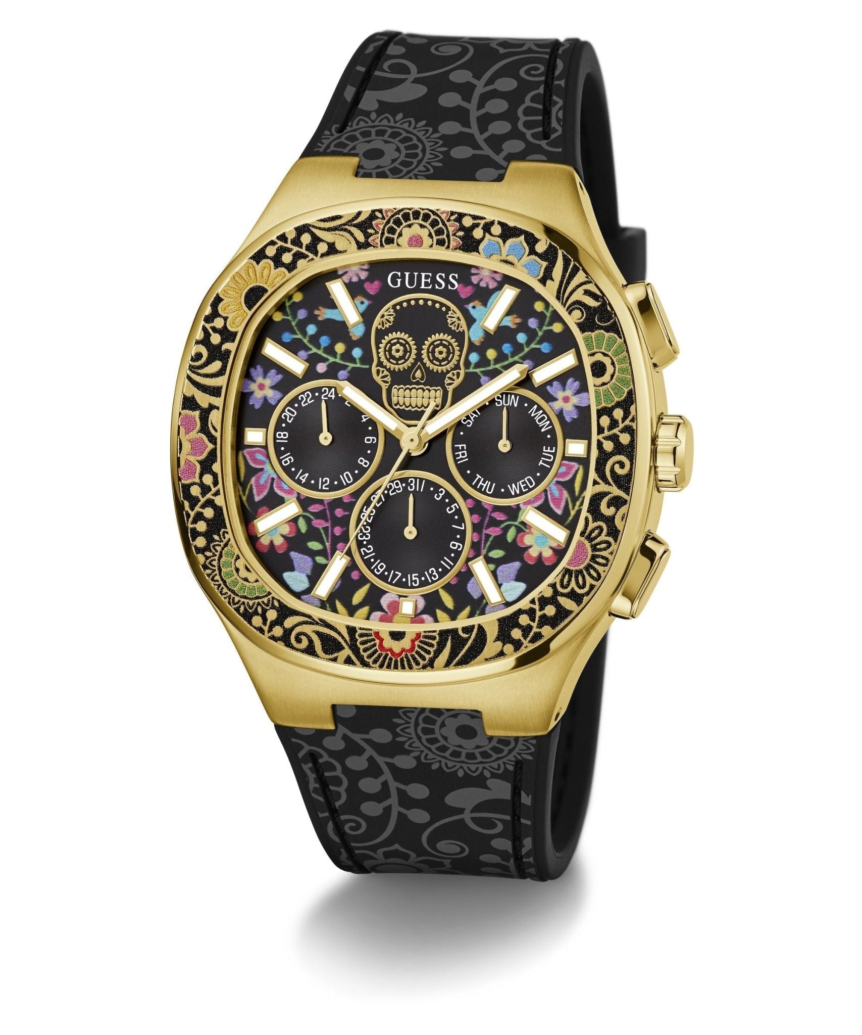 Gents Catrin Gold Tone Silicone Watch Gw0784g1