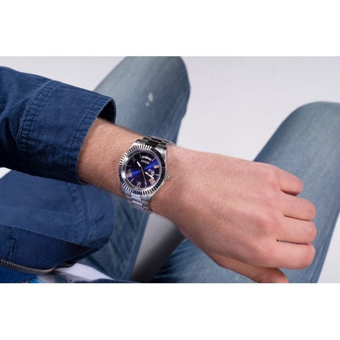 Guess Watches Gents Connoisseur Stainless Steel Silver Watch Gw0265g7