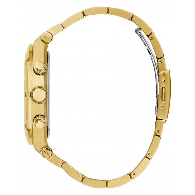 Guess Watches Gents Continental Gold Tone Watch Gw0260g4