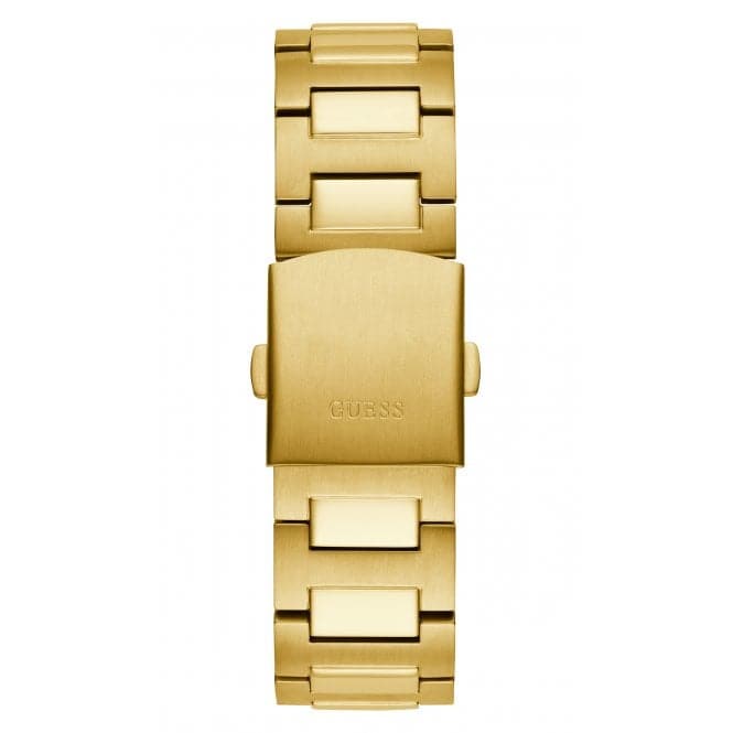 Guess Watches Gents Headline Stainless Steel Gold Watch Gw0572g2