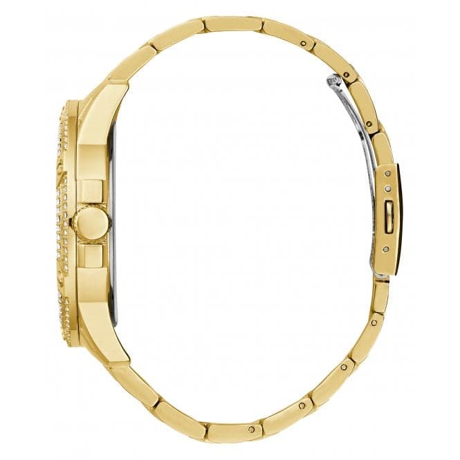 Guess Watches Gents King Stainless Steel Gold Tone Watch Gw0497g2