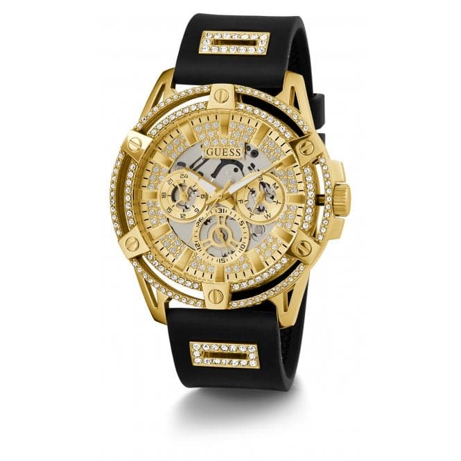 Guess Watches Gents King Stainless Steel Gold Watch Gw0537g2